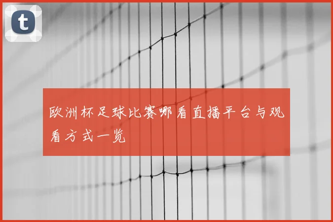 欧洲杯足球比赛哪看直播平台与观看方式一览
